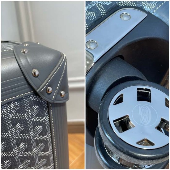 Goyard Bourget PM Trolley Case Grey Goyard Bourget PM Trolley Case Grey