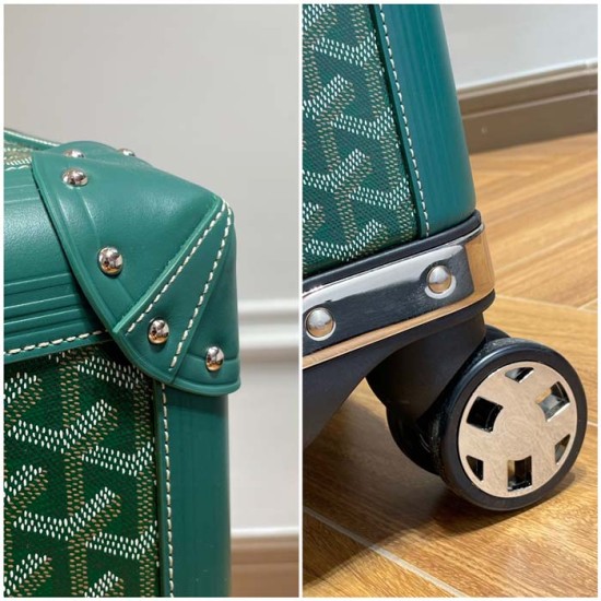 Goyard Bourget PM Trolley Case Green Goyard Bourget PM Trolley Case Green