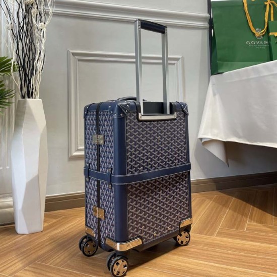 Goyard Bourget PM Trolley Case Navy Goyard Bourget PM Trolley Case Navy
