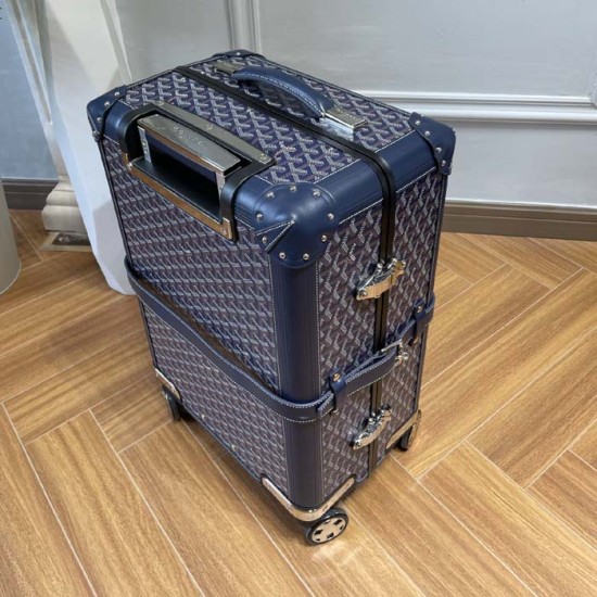 Goyard Bourget PM Trolley Case Navy Goyard Bourget PM Trolley Case Navy