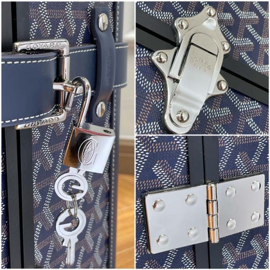 Goyard Bourget PM Trolley Case Navy Goyard Bourget PM Trolley Case Navy