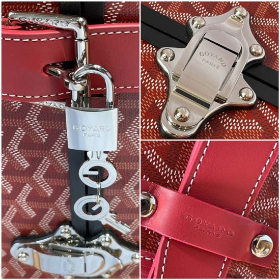 Goyard Bourget PM Trolley Case Red Goyard Bourget PM Trolley Case Red