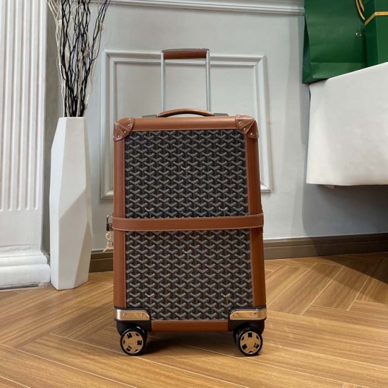 Goyard Bourget PM Trolley Case Tan Goyard Bourget PM Trolley Case Tan