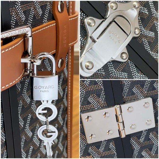 Goyard Bourget PM Trolley Case Tan Goyard Bourget PM Trolley Case Tan