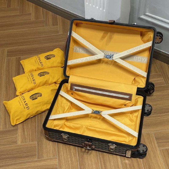 Goyard Bourget PM Trolley Case Tan Goyard Bourget PM Trolley Case Tan