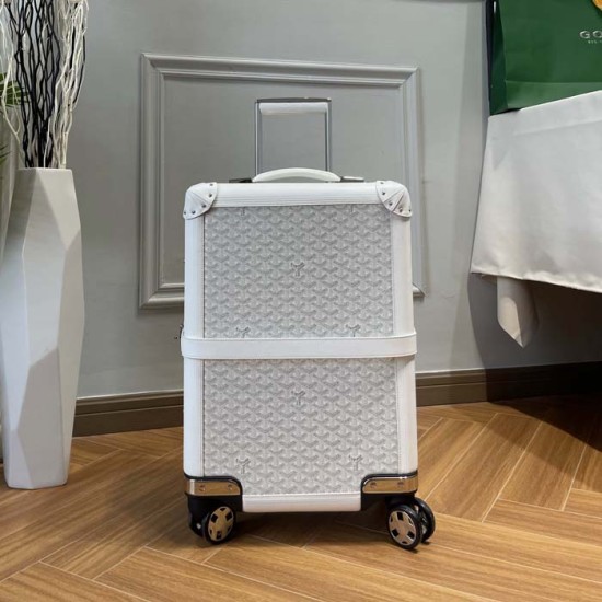 Goyard Bourget PM Trolley Case White Goyard Bourget PM Trolley Case White