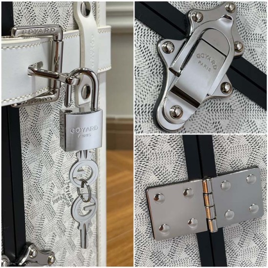 Goyard Bourget PM Trolley Case White Goyard Bourget PM Trolley Case White