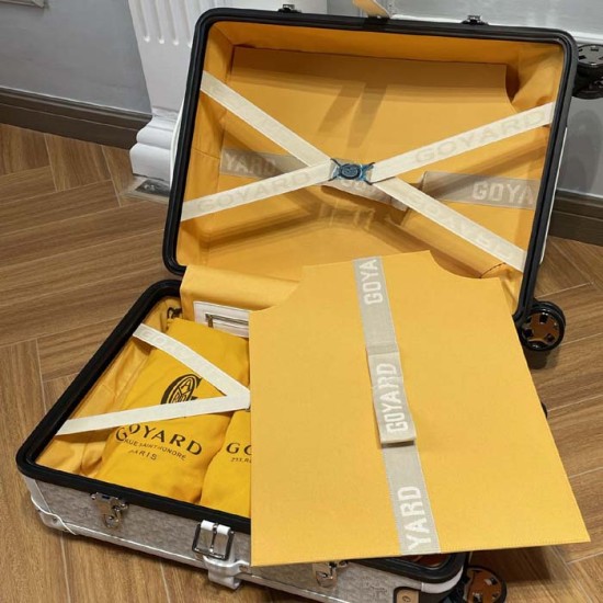 Goyard Bourget PM Trolley Case White Goyard Bourget PM Trolley Case White