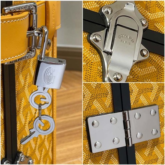 Goyard Bourget PM Trolley Case Yellow Goyard Bourget PM Trolley Case Yellow