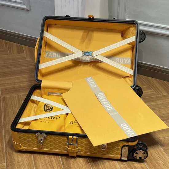 Goyard Bourget PM Trolley Case Yellow Goyard Bourget PM Trolley Case Yellow
