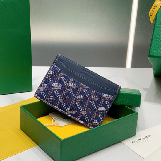 Goyard Saint-Sulpice Card Wallet Blue Goyard Saint-Sulpice Card Wallet Blue