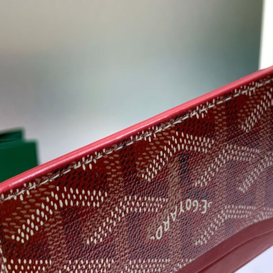 Goyard Saint-Sulpice Card Wallet Red Goyard Saint-Sulpice Card Wallet Red