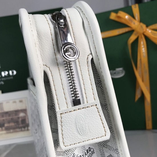 Goyard Jouvence GM Toiletry Bag White Goyard Jouvence GM Toiletry Bag White