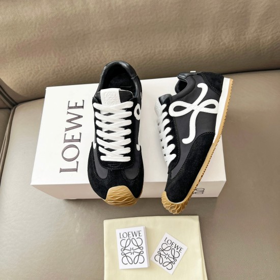 Loewe Ballet Runner 2.0 in nylon and calfskin black/white Loewe Ballet Runner 2.0 in nylon and calfskin black/white