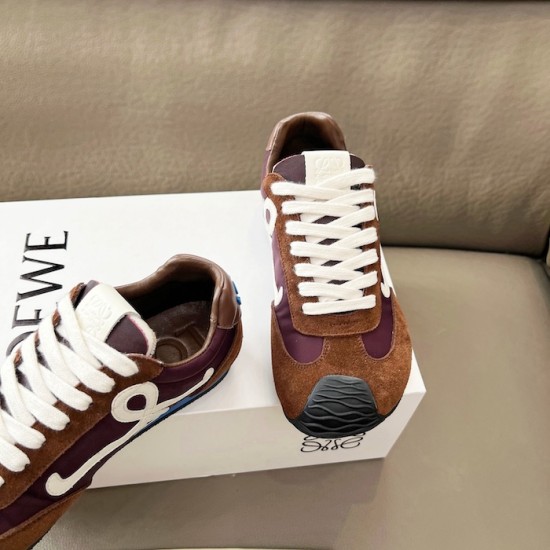Loewe Ballet Runner 2.0 in nylon and calfskin white/brown Loewe Ballet Runner 2.0 in nylon and calfskin white/brown