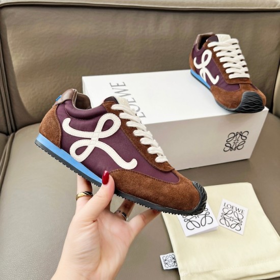 Loewe Ballet Runner 2.0 in nylon and calfskin white/brown Loewe Ballet Runner 2.0 in nylon and calfskin white/brown