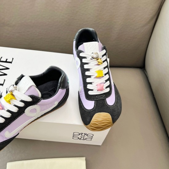 Loewe Ballet Runner 2.0 in nylon and calfskin black/purple Loewe Ballet Runner 2.0 in nylon and calfskin black/purple