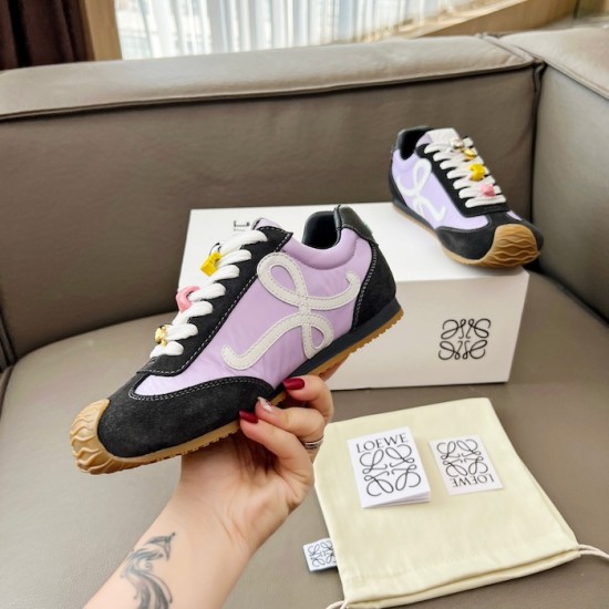 Loewe Ballet Runner 2.0 in nylon and calfskin black/purple Loewe Ballet Runner 2.0 in nylon and calfskin black/purple