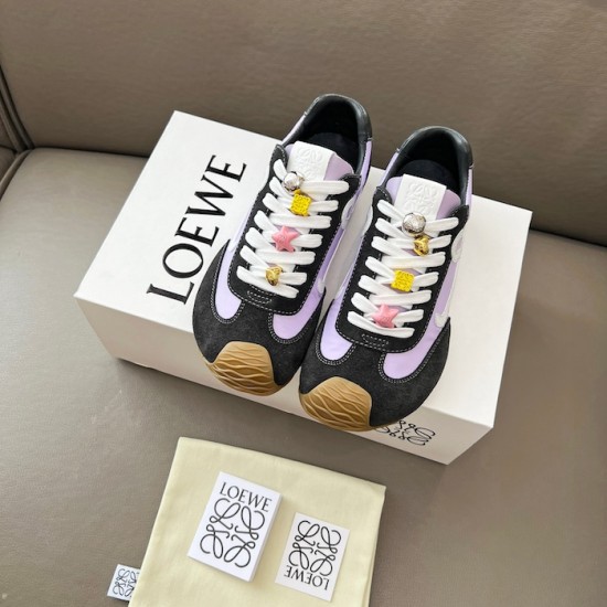 Loewe Ballet Runner 2.0 in nylon and calfskin black/purple Loewe Ballet Runner 2.0 in nylon and calfskin black/purple