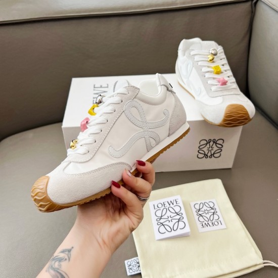 Loewe Ballet Runner 2.0 in nylon and calfskin white/white Loewe Ballet Runner 2.0 in nylon and calfskin white/white