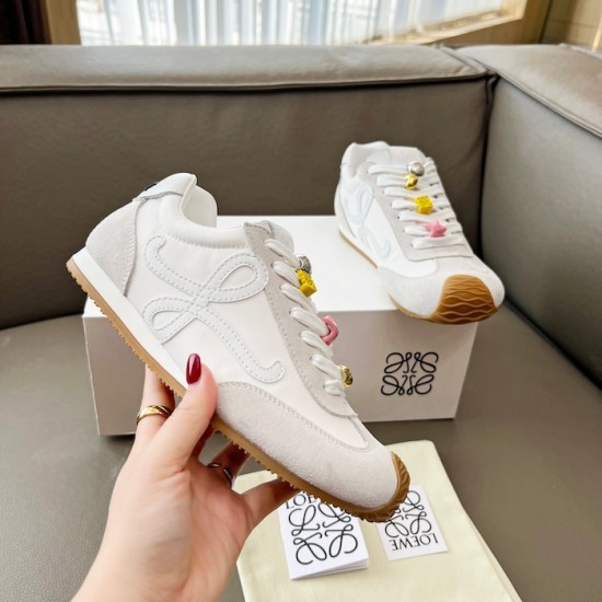 Loewe Ballet Runner 2.0 in nylon and calfskin white/white Loewe Ballet Runner 2.0 in nylon and calfskin white/white