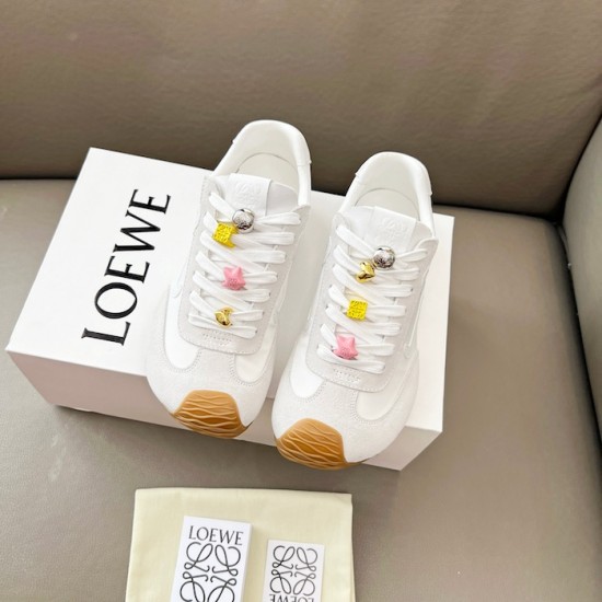Loewe Ballet Runner 2.0 in nylon and calfskin white/white Loewe Ballet Runner 2.0 in nylon and calfskin white/white