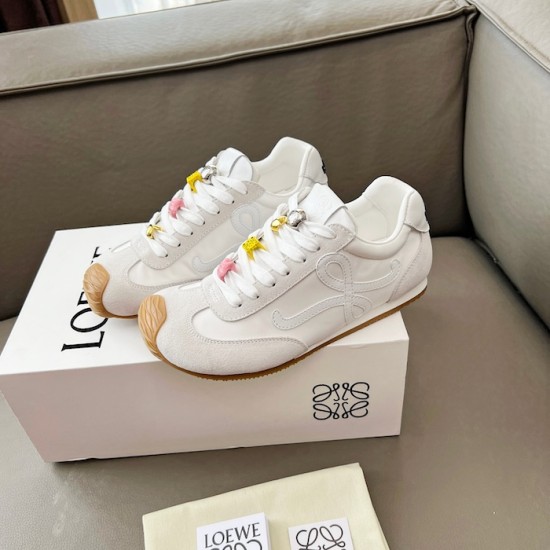 Loewe Ballet Runner 2.0 in nylon and calfskin white/white Loewe Ballet Runner 2.0 in nylon and calfskin white/white