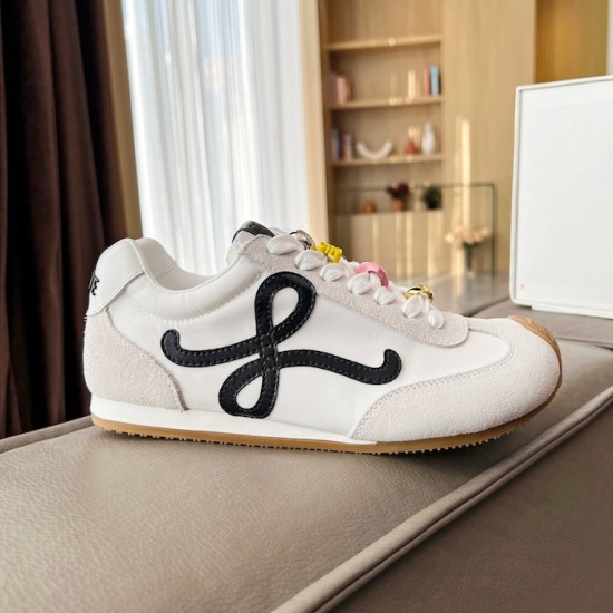 Loewe Ballet Runner 2.0 in nylon and calfskin white/black Loewe Ballet Runner 2.0 in nylon and calfskin white/black