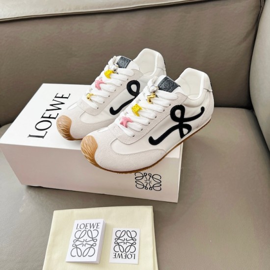 Loewe Ballet Runner 2.0 in nylon and calfskin white/black Loewe Ballet Runner 2.0 in nylon and calfskin white/black