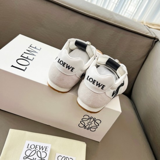 Loewe Ballet Runner 2.0 in nylon and calfskin white/black Loewe Ballet Runner 2.0 in nylon and calfskin white/black