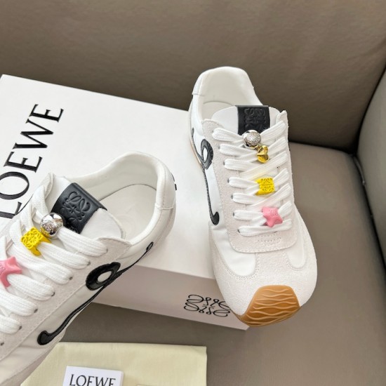 Loewe Ballet Runner 2.0 in nylon and calfskin white/black Loewe Ballet Runner 2.0 in nylon and calfskin white/black