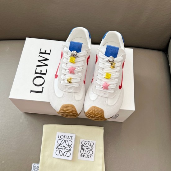 Loewe Ballet Runner 2.0 in nylon and calfskin white/red/blue Loewe Ballet Runner 2.0 in nylon and calfskin white/red/blue