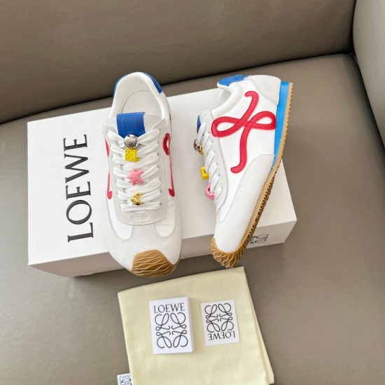 Loewe Ballet Runner 2.0 in nylon and calfskin white/red/blue Loewe Ballet Runner 2.0 in nylon and calfskin white/red/blue