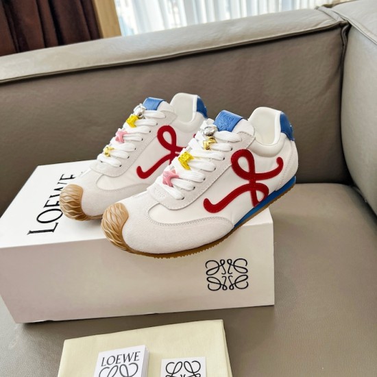 Loewe Ballet Runner 2.0 in nylon and calfskin white/red/blue Loewe Ballet Runner 2.0 in nylon and calfskin white/red/blue