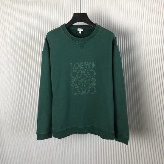 Loewe Regular fit sweatshirt in cotton Green Loewe Regular fit sweatshirt in cotton Green