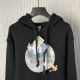 Loewe Relaxed fit hoodie in cotton Black Loewe Relaxed fit hoodie in cotton Black