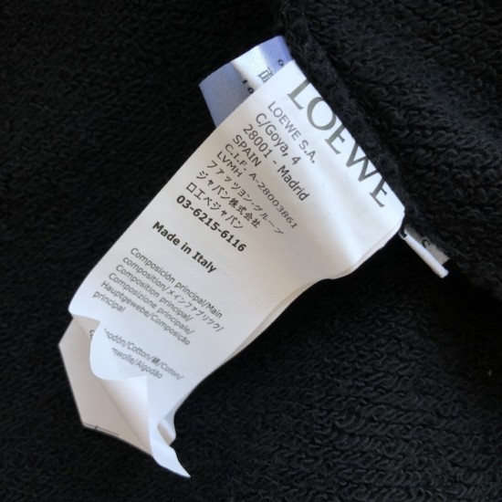 Loewe Relaxed fit hoodie in cotton Black Loewe Relaxed fit hoodie in cotton Black