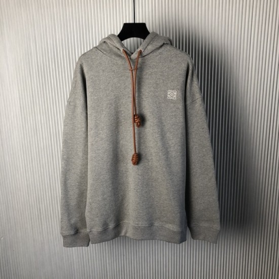 Loewe Relaxed fit hoodie in cotton Grey Loewe Relaxed fit hoodie in cotton Grey