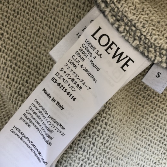 Loewe Relaxed fit hoodie in cotton Grey Loewe Relaxed fit hoodie in cotton Grey