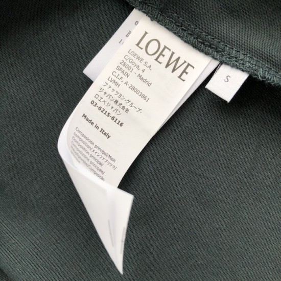 Loewe Relaxed fit T-shirt in cotton Dark Green Loewe Relaxed fit T-shirt in cotton Dark Green