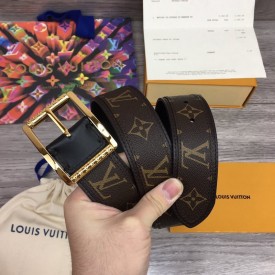 Louis Vuitton Graphite LV Initiales Reversible 40m Belt – The Closet