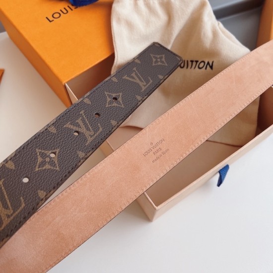 Louis Vuitton Monogram Canvas LV Initiales 40MM Belt M608 Louis Vuitton Monogram Canvas LV Initiales 40MM Belt M608