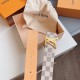 Louis Vuitton Damier Azur LV Initiales 40MM Belt M9609 Louis Vuitton Damier Azur LV Initiales 40MM Belt M9609