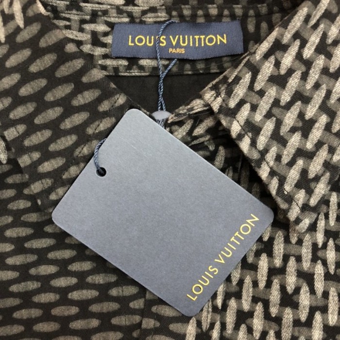 Louis Vuitton 2020-21FW Giant Damier Waves Monogram Flannel Shirt
