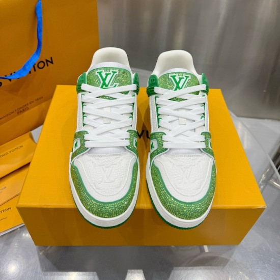 LV Trainer Sneaker Green Swarovski LV Trainer Sneaker Green Swarovski