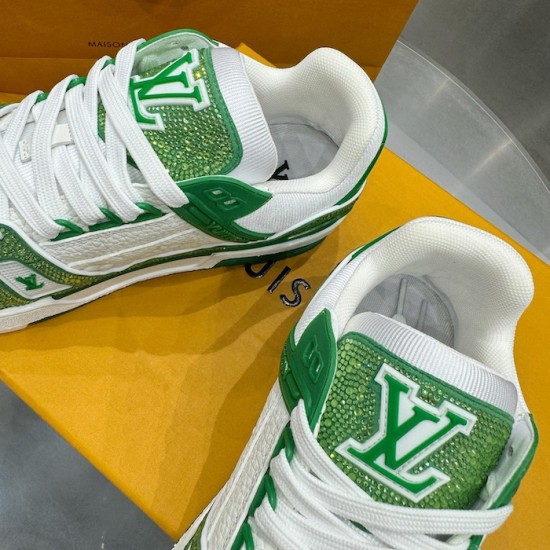 LV Trainer Sneaker Green Swarovski LV Trainer Sneaker Green Swarovski
