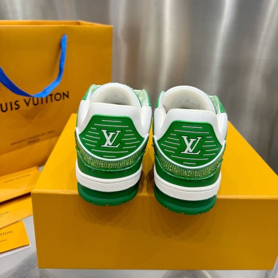 LV Trainer Sneaker Green Swarovski LV Trainer Sneaker Green Swarovski