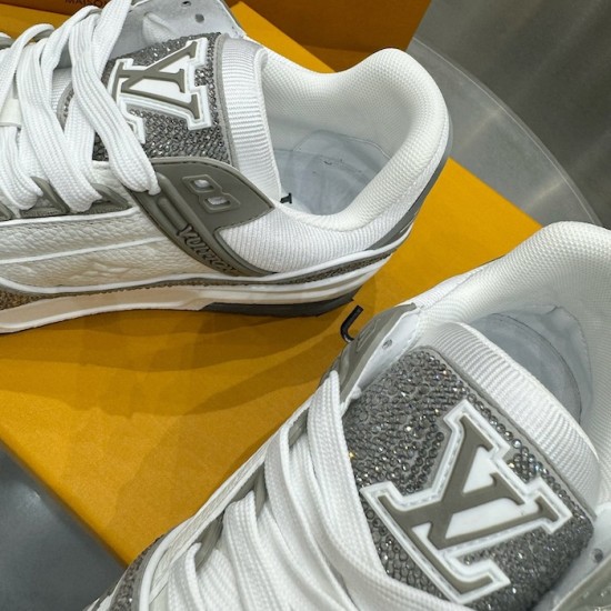 LV Trainer Sneaker Grey Swarovski LV Trainer Sneaker Grey Swarovski