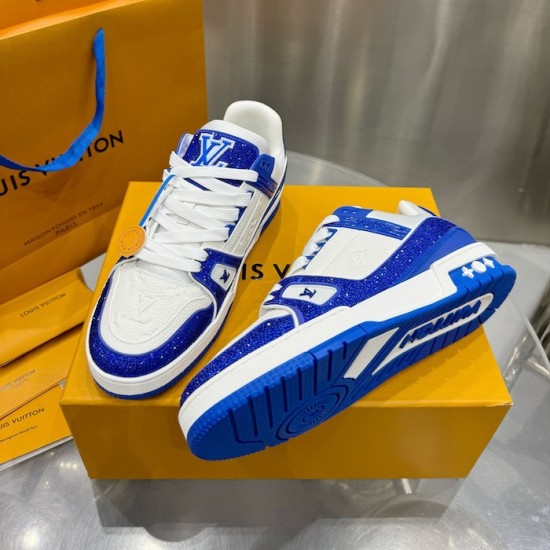 LV Trainer Sneaker Blue Swarovski LV Trainer Sneaker Blue Swarovski