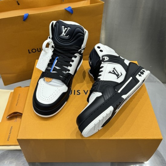 LV High Top Trainer Sneaker Black LV High Top Trainer Sneaker Black